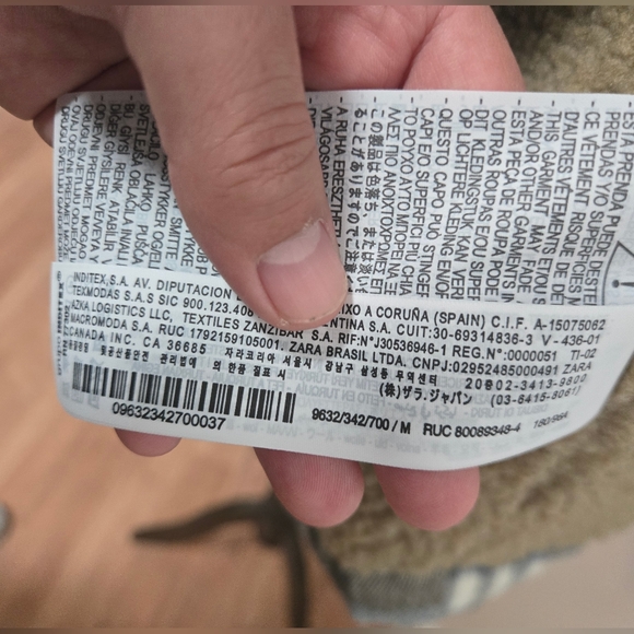 Zara Italian Fabric Plaid Overshirt Jacket Pockets Button Up - Picture 8 of 8